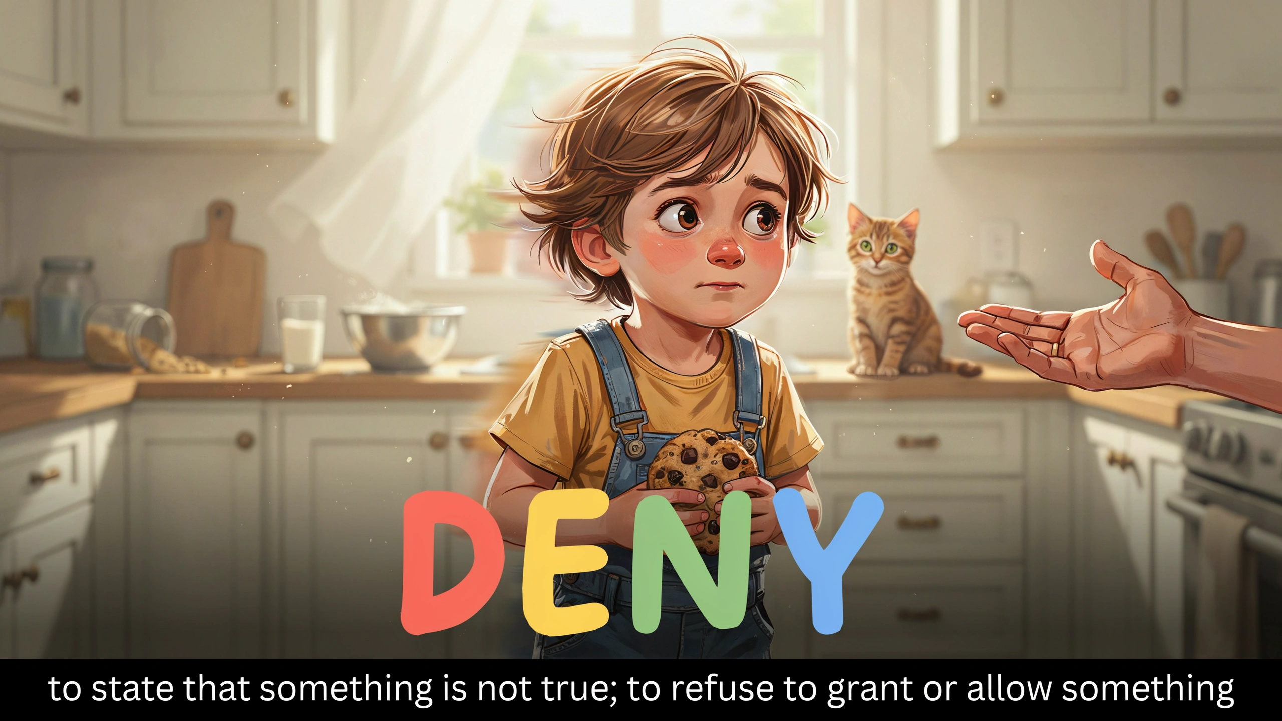 English Illustration for deny